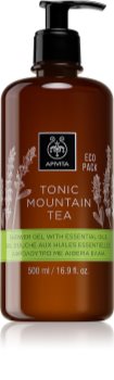 Apivita Tonic Mountain Tea sanftes Duschgel mit ätherischen Öl