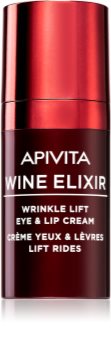 Apivita Wine Elixir Santorini Vine αντιρυτιδική κρέμα για περιοχή των ματιών και χειλιών με  λιφτινγκ  αποτελέσματα