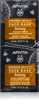 Apivita Express Beauty Honey Fuktgivande och närande mask för ansikte