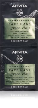 Apivita Express Beauty Green Clay mascarilla facial limpiadora antiarrugas de arcilla verde