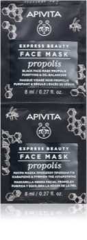 Apivita Express Beauty Propolis Rensende sort maske til fedtet hud