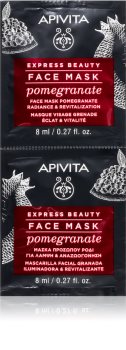 Apivita Express Beauty Pomegranate revitalizirajuća maska za posvjetljivanje lica