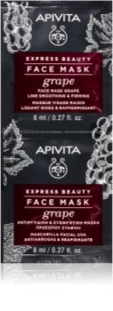 Apivita Express Beauty Grape mascarilla facial reafirmante y antiarrugas