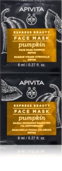 Apivita Express Beauty Pumpkin mascarilla facial desintoxicante