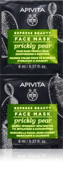 Apivita Express Beauty Prickly Pear успокояваща маска за лице с хидратиращ ефект