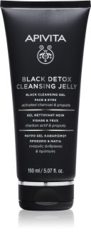 Apivita Cleansing Propolis & Activated Carbon gel limpiador con carbón activo para rostro y ojos