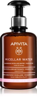 Apivita Cleansing Rose & Honey μικυλλιακό νερό Για πρόσωπο και μάτια