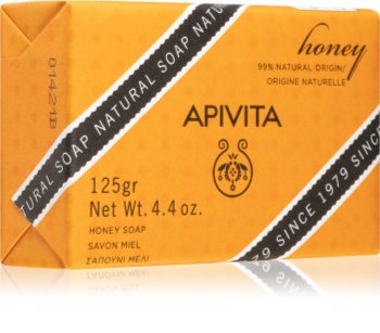 Apivita Natural Soap Honey почистващ твърд сапун