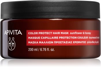 Apivita Holistic Hair Care Sunflower & Honey Haarmasker  voor Bescherming van de Kleur