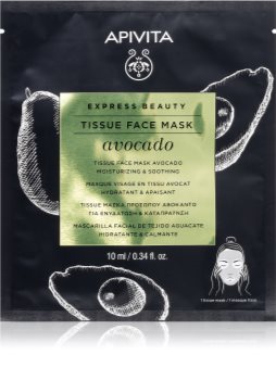 Apivita Express Beauty Avocado Fugtgivende ansigts sheetmaske med udglattende effekt