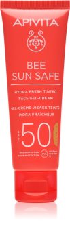Apivita Express Beauty Ginkgo Biloba crema gel con color SPF 50