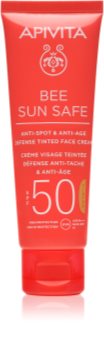 Apivita Bee Sun Safe Beskyttende toner og creme til ansigtet SPF 50