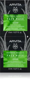 Apivita Express Beauty Aloe osviežujúca hydratačná maska na tvár
