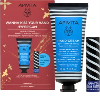 Apivita Hand Care Hypericum & Beeswax подаръчен комплект (за суха кожа )
