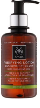 Apivita Cleansing Propolis & Lime tónico de limpeza para pele oleosa e mista