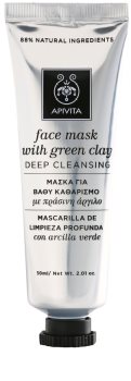 Apivita Express Beauty Green Clay дълбоко почистваща маска за лице