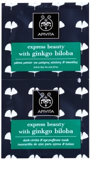 Apivita Express Beauty Ginkgo Biloba máscara para olhos contra o inchaço e olheiras