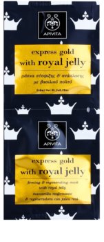 Apivita Express Gold Royal Jelly spevňujúca a regeneračná pleťová maska