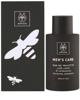 Apivita Men's Care Cedar & Cardamom Eau de Toilette para homens 100 ml