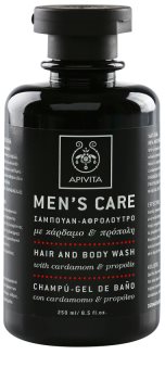 Apivita Men's Care Cardamom & Propolis gel de dus si sampon 2in1