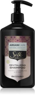 Arganicare Silk Protein revitalisierendes Shampoo, um dem müden Haar seine Strahlkraft zurückzugeben
