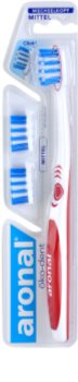 Aronal Dental Care escova de dentes + cabeças de substituição medium