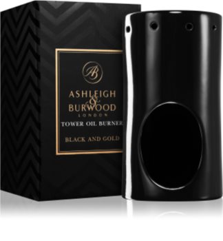 Ashleigh & Burwood London Black and Gold lampă aromaterapie din sticlă