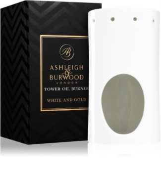 Ashleigh & Burwood London White and Gold lámpara aromática de cerámica