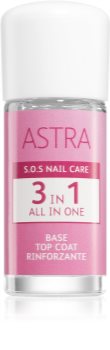 Astra Make-up S.O.S Nail Care 3 in 1 Base and Top Coat Nail Polish