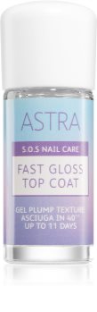 Astra Make-up S.O.S Nail Care Fast Gloss Top Coat lakier nawierzchniowy zapewniający doskonałą ochronę i intensywny blask
