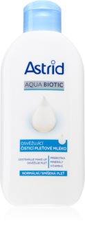 Astrid Aqua Biotic δροσιστικό καθαριστικό γάλα προσώπου για κανονική έως μικτή επιδερμίδα