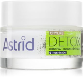 Astrid CITYLIFE Detox noční obnovující krém s aktivním uhlím