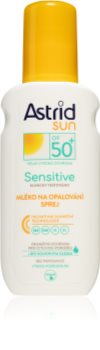 Astrid Sun Sensitive purškiamasis deginimosi pienelis SPF 50+