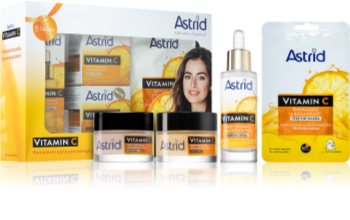 Astrid Vitamin C set za sijočo kožo obraza za dnevno uporabo