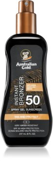 Australian Gold Spray Gel Sunscreen With Instant Bronzer bronzierendes Spray SPF 50
