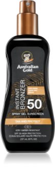 Australian Gold Spray Gel Sunscreen With Instant Bronzer bronzosító gél SPF 50
