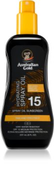 Australian Gold Spray Oil Sunscreen test olaj sprej SPF 15