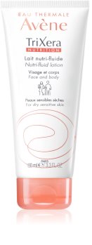 Avène TriXera Nutrition intenzivně vyživující fluidní mléko na obličej a tělo pro suchou a citlivou pokožku