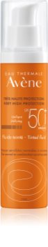 Avène Sun Sensitive Farvet og beskyttende væske til normal og kombineret hud SPF 50+