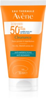 Avène Cleanance Solaire слънцезащита за кожа, склонна към акне SPF 50+