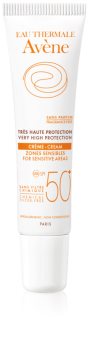 Avène Sun Minéral védőkrém az érzékeny területekre kémiai szűrő és parfüm mentes SPF 50+
