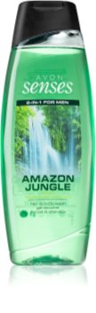 Avon Senses Amazon Jungle sampon és tusfürdő gél 2 in 1 uraknak