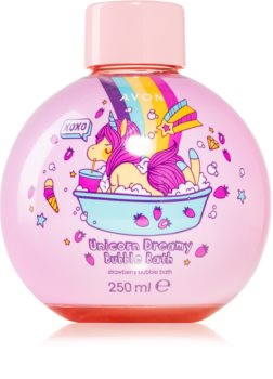 Avon Unicorn Dreamy espuma de banho refrescante com aroma de morangos