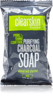 Avon Clearskin Pore & Shine Control καθαριστικό σαπούνι για το πρόσωπο με ενεργό άνθρακα