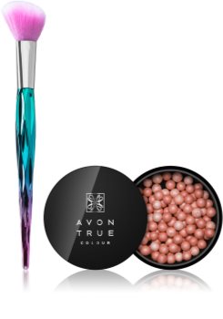 Avon You Add Sparkle To Life tónovací perly pro jednotný vzhled pleti se štětečkem