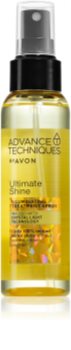 Avon Advance Techniques Ultimate Shine fiksuojamasis purškiklis plaukų blizgesiui ir švelnumui užtikrinti