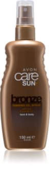 Avon Care Sun + Bronze αντηλιακό λάδι σε σπρέι για σώμα και πρόσωπο