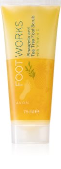 Avon Foot Works Pineapple & Tea Tree njega za omekšavanje ispucane kože stopala s vitaminom E