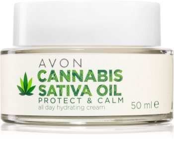 Avon Cannabis Sativa Oil Protect & Calm crème hydratante à l'huile de chanvre