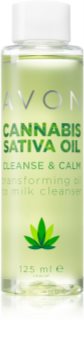 Avon Cannabis Sativa Oil Cleanse & Calm καθαριστικό γαλάκτωμα προσώπου Με λάδι κάνναβης